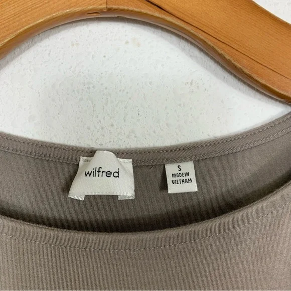 Aritzia Wilfred Sleeveless GoodLux Bloomsbury Mini Dress Brown Sz Small - Picture 4 of 7